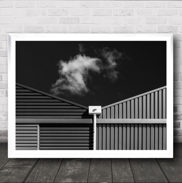Horizontal Vs Vertical Abstract B&W Black And White Architecture Wall Art Print