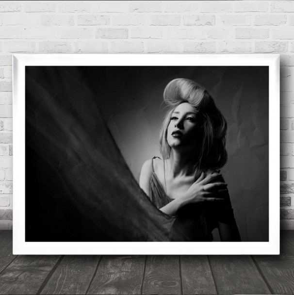 Super Lady Iran Female Model Girl Woman B&W Dark Low Key Low-Key Wall Art Print Super Lady Iran Female Model Girl Woman B&W Dark Low Key Low-Key Wall Art Print