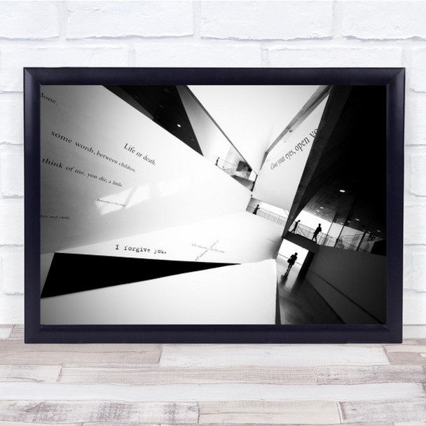 The Purgatory Abstract Architecture People B&W Museum Typography Wall Art Print The Purgatory Abstract Architecture People B&W Museum Typography Wall Art Print