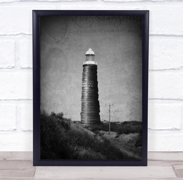 Light After Dark Capitalism Yorkshire Concept Currency Sterling Wall Art Print