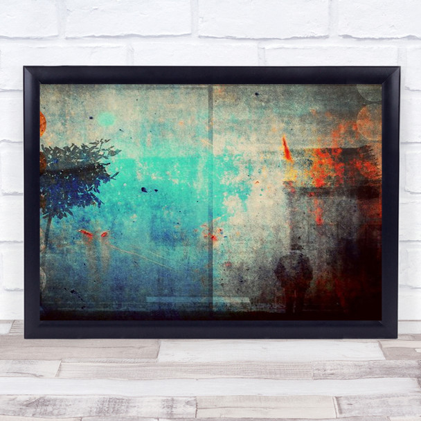 One Way Shadows Mood Edited Man Shadow Composites Montages Pain Wall Art Print