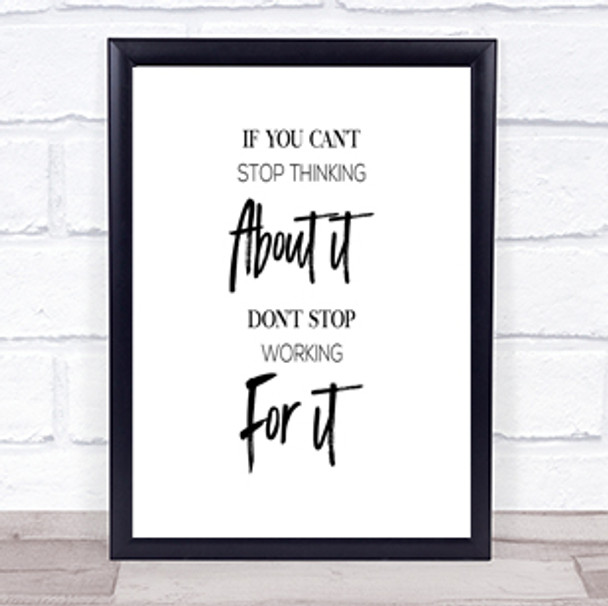 Cant Stop Thinking Quote Print Poster Typography Word Art Picture Cant Stop Thinking Quote Print Poster Typography Word Art Picture