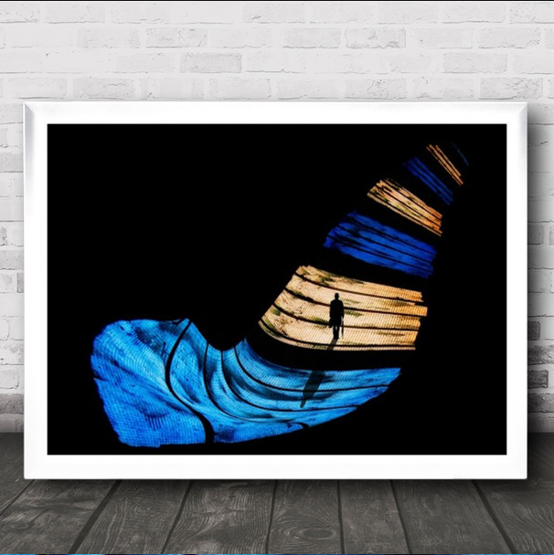 I Keep Trying Light Magritte Window Italy Dark Low Key Low-Key Wall Art Print