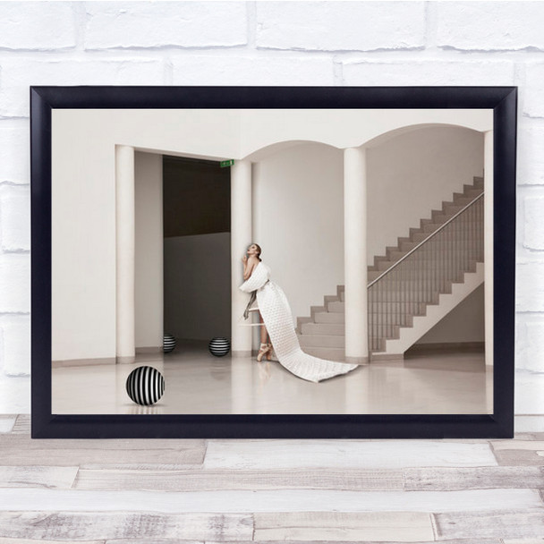 Listen Creative Edit Stairs Staircase Ball Balls Woman Fashion Wall Art Print Listen Creative Edit Stairs Staircase Ball Balls Woman Fashion Wall Art Print