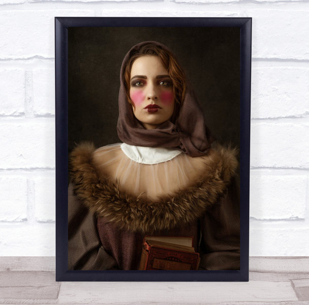 Baba Jaga Female Russia Blonde Portrait Face Girl Model Woman Wall Art Print