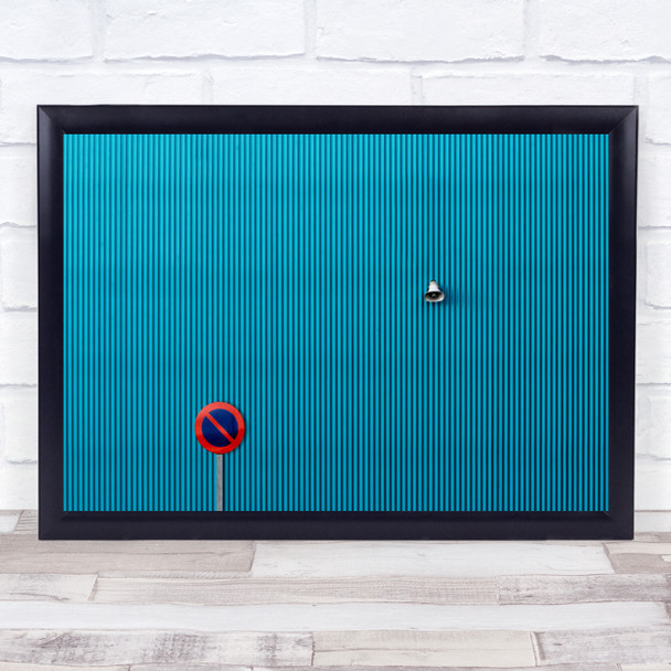 Mute Minimal Blue Abstract Lines Minimalism Minimalistic Sign Wall Art Print