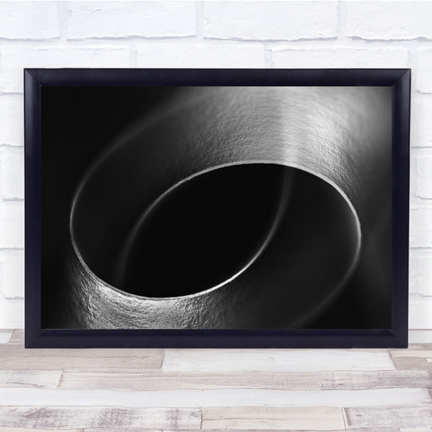Rotation Abstract Paper Film B&W Shapes Geometry Light Shadow Wall Art Print
