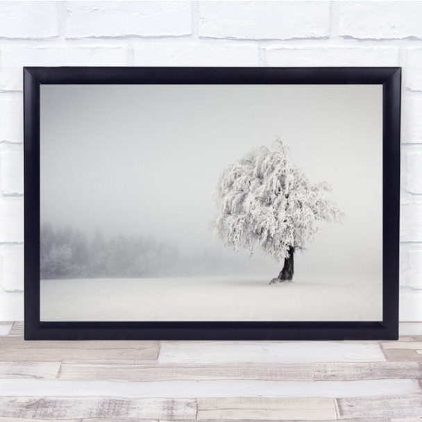 Silence Snow Tree Schauinsland Winter Mist Fog Lonely Germany Wall Art Print