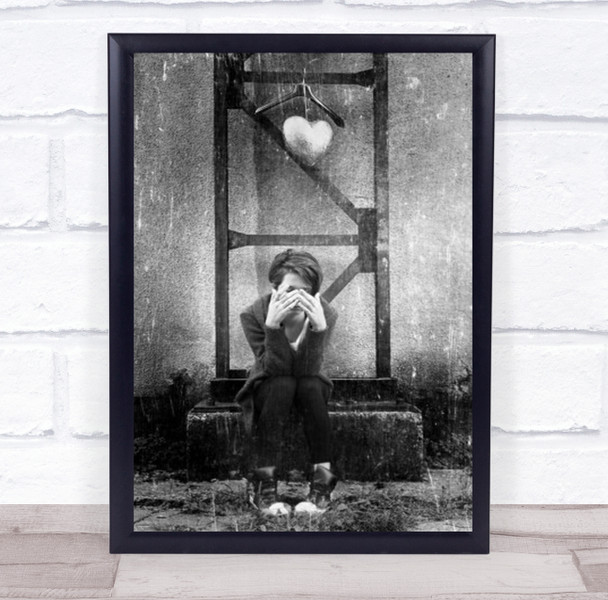 10th Love Teen Portrait Mood Heart Conceptual Romance Broken Wall Art Print