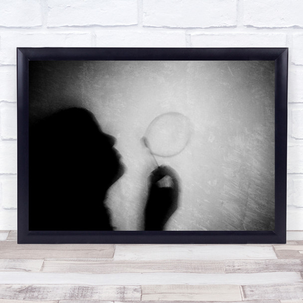 Bubble Shadow Blow Silhouette Portrait Person Texture Torino Wall Art Print