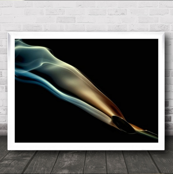 Silk Smoke Abstract Ivrea Italy Dark Low Low-Key Spoon Metal Wall Art Print