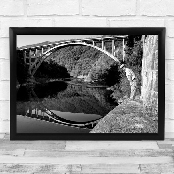 Close The Circle Surreal Surrealism Humor Bridge Humour Fun Wall Art Print