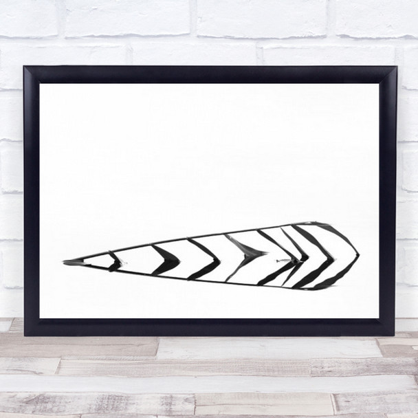 Fallen Reed Reflection Graphic Sweden B&W Simple Minimalism Wall Art Print