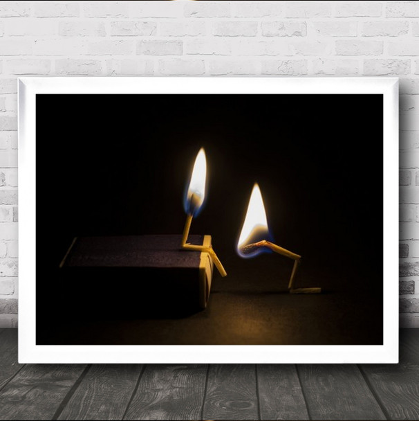 Forgive Me Match Matches Fire Burn Burning Matchbox Sitting Wall Art Print