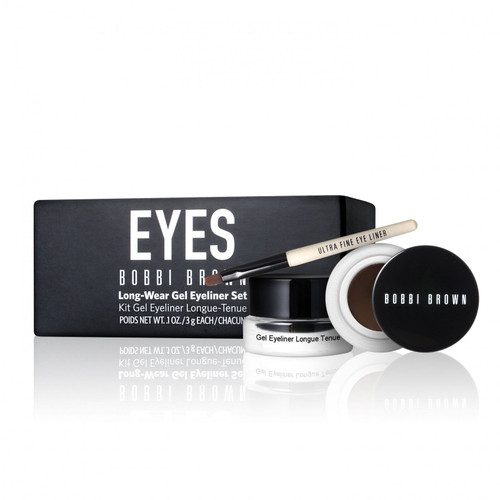 BOBBI BROWN 　Long-Wear Gel Eyeliner Set Bobbi Brown Long Wear Gel Eyeliner, 01 Black Ink, 0.1 Ounce