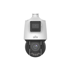 Uniview Prime 4MP+4MP Lighthunter Dual-lens Network PTZ Camera (Warm Light LED) Black