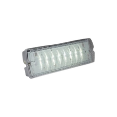 Mor-LED 3 Hr Maintained Addressable Bulkhead c/w 16 White LEDs and Fresnel Lens
