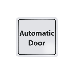 Self-adhesive automatic door sign