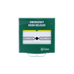 CDVI Double-pole resettable emergency door release c/w protective cover