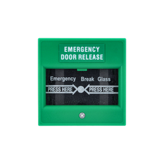 Double-pole breakglass emergency door release