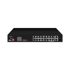 Anco 16 Port Unmanaged POE Smart Switch with 2 Additional Gigabit Uplink. POE+  HiPOE and SFP