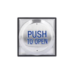 Large all-active PUSH TO OPEN exit button, surface mount