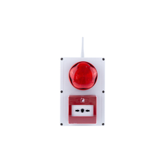 External call-point with sounder/beacon in red