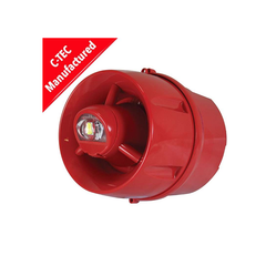 ActiV Conventional Wall sounder VAD IP55/65 deep base RED
