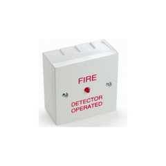Fire Detector Operated' text - Flush