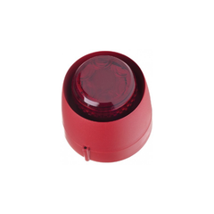 (POA) VCL 24V Voice enhanced sounder/beacon, red lens, red body, shallow base.