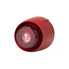 Sounder & VAD LED beacon shallow base red body white flash - Coverage C-3-8.