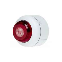 VXB LED beacon, 24v,white body, red lens, deep base.