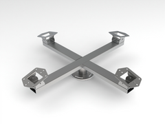 4 - way fixed housing adaptor complete with swivel plates