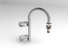Pole clamped swept dome mount