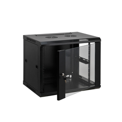 Ultima Wall Mounting Cabinet (Low Profile) Black (H)4U x W)600mm x (D)400mm