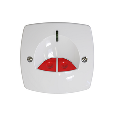 Dual Push Button Electronic Hold Up Device, Surface Mount, Grade 3, White