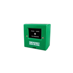 Green Resettable Call Point Single Pole \EMERGENCY DOOR RELEASE