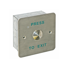 Push to Exit Button. S/Steel Flush (inc. flush box), Push Button