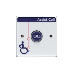 Vox Ignis Assist  Callâ€šcall plate with indication single gang. Injection moulded white polycarbonate.