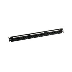 Ultima patch panel Cat5e Unshielded 24Port Rear Punch Black (H) 1Ux (W) 19 inch