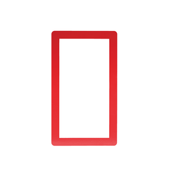 Flush mounting Signal Red steel bezel for ViLX-OSA-R.