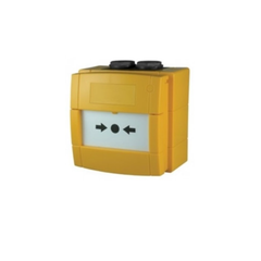 KAC Yellow Surface Break Glass Plain Outdoor Manual Call Point 470ohm with Hinge Cover