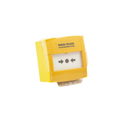 KAC M3A-Y000SG-K013-65 is yellow break glass With 'Manual Release Gas System' label