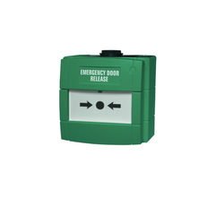 Green Double Pole Surface Mount Outdoor Manual Call Point â€šÃ„Ã¬ Emergency Door Release Logo