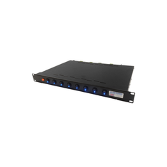 1U RACK MOUNT 12V DC 8A WITH EIGHT 1A MANUALLY SWITCHED OUTPUTS