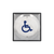 Large all-active wheelchair logo exit button, surface mount