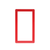 Flush mounting Signal Red steel bezel for ViLX-OSA-R.