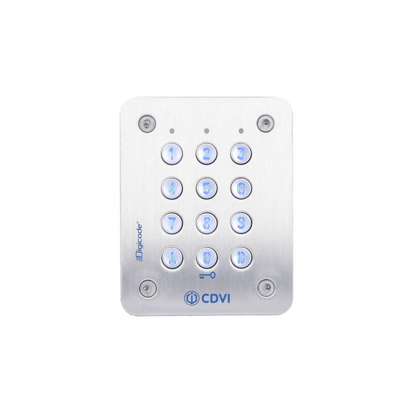 Self-contained flush mount backlit keypad