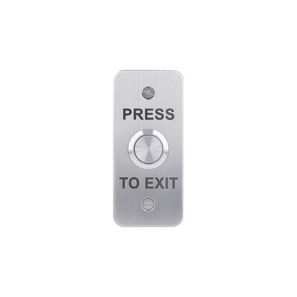 Stainless steel exit button, architrave, flush mount