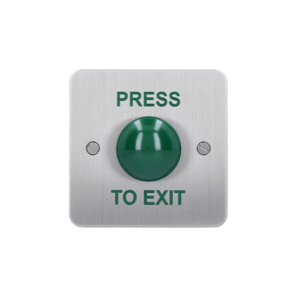 Standard stainless steel exit button, surface mount